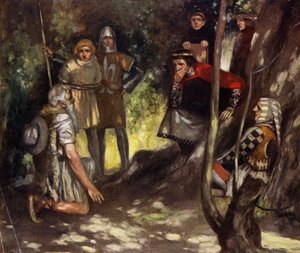 Sint Louis van Frankrijk in het bos van Vincennes