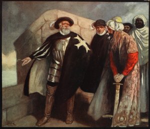 De Witte Kruisridders in het Fort van Sint Angelo, illustratie uit 