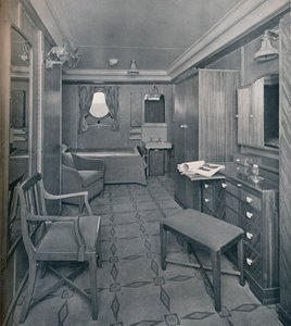 Appartementen in het eersteklas gedeelte aan boord van de S.S. Empress of Britain, 1931