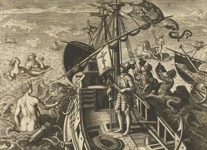 Christophorus Columbus Ligur Americae Retectio door Stradanus