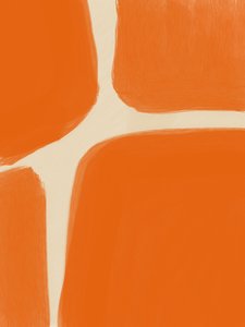 Abstracte oranje vormen door Studio Palette