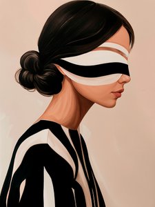 Elegante vrouw met geblindeerde ogen door Studio Palette