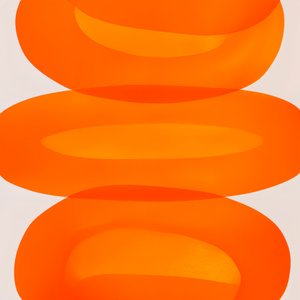 Gestapelde oranje ovalen door Studio Palette
