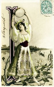 I: Mlle Fischer, artiest uit de jaren 1900 - Alfabet in ansichtkaart door Studio Reutlinger