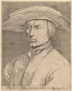 Zelfportret door Style of Lucas van Leyden after Albrecht Dürer