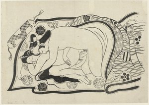 Erotische voorstelling door Sugimura Jihei (attributed to)