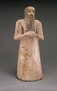 Staande Mannelijke Aanbidder, Vroeg-Dynastiek, c.2900-2600 v.Chr. door Sumerian