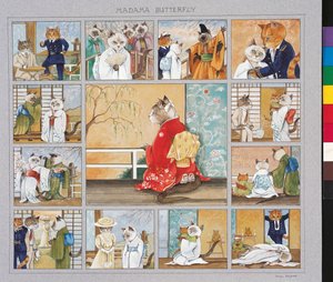 Illustratie uit Cats Galore! A Compendium of Cultured Cats (pub. 2015)