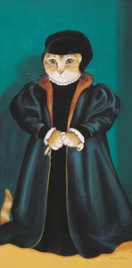Illustratie uit Cats Galore! Een Compendium van Gecultiveerde Katten (pub. 2015) door Susan Herbert