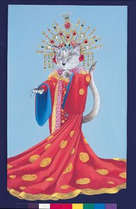Illustratie uit Cats Galore! A Compendium of Cultured Cats (pub. 2015) door Susan Herbert