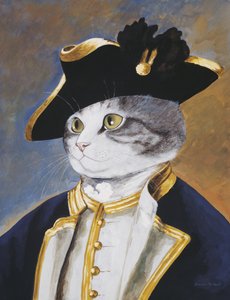 Illustratie uit Cats Galore! A Compendium of Cultured Cats (pub. 2015) door Susan Herbert