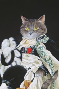 Illustratie uit Cats Galore! A Compendium of Cultured Cats (pub. 2015) door Susan Herbert