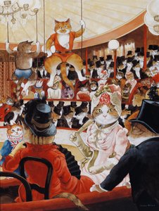 Illustratie uit Cats Galore! A Compendium of Cultured Cats (pub. 2015)