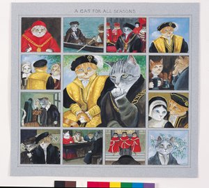 Illustratie uit Cats Galore! A Compendium of Cultured Cats (pub. 2015)