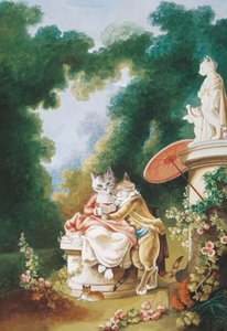 Illustratie uit Cats Galore! A Compendium of Cultured Cats door Susan Herbert