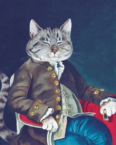 Illustratie uit Cats Galore! A Compendium of Cultured Cats door Susan Herbert