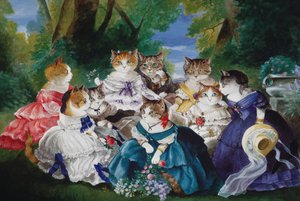 Illustratie uit Cats Galore! A Compendium of Cultured Cats