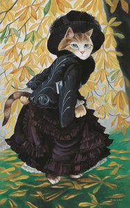 Illustratie uit Cats Galore! A Compendium of Cultured Cats door Susan Herbert