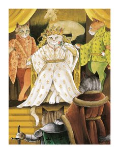 Illustratie uit Shakespeare Cats: Poster Boek (pub. 2016) door Susan Herbert