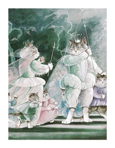 Illustratie uit Shakespeare Cats: Poster Boek (pub. 2016) door Susan Herbert