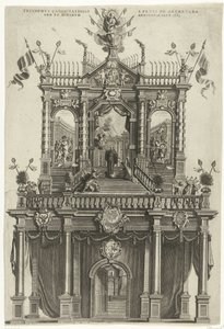 Triomfpoort opgericht te Antwerpen ter gelegenheid van de heiligverklaring van Petrus van Alcantara in 1669