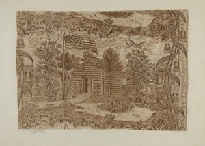 Historische bedrukte textiel door Suzanne Roy