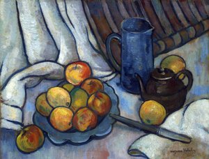 Appels, theepot en kruik door Suzanne Valadon