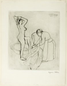 Vrouw bij Haar Bad door Suzanne Valadon