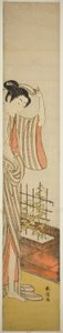 Schoonheid en ochtendglorieën door Suzuki Harunobu