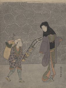 Demon-verpletterende boog, ca. 1765 door Suzuki Harunobu
