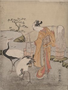 Zout water tekenen door Suzuki Harunobu