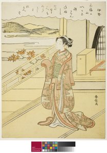 Ise, uit een ongetitelde serie van Zesendertig onsterfelijke dichters door Suzuki Harunobu