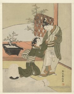 Jong stel met brief door Suzuki Harunobu