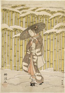 Langs het Bamboebos door Suzuki Harunobu