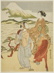 Pauzeren om de berg Fuji te bewonderen (parodie op Ariwara no Narihira