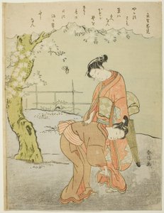 Gedicht van Mibuno no Tadami, uit een ongetitelde serie van Zesendertig Onsterfelijke Dichters