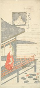 Gedicht van Sojo Henjo, uit de serie "Zes Beroemde Dichters (Rokkasen)" door Suzuki Harunobu