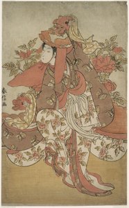 De leeuwendans door Suzuki Harunobu