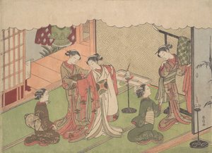 De huwelijksceremonie door Suzuki Harunobu