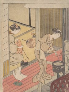 De Terugkerende Zeilen van het Handdoekenrek, ca. 1766 door Suzuki Harunobu