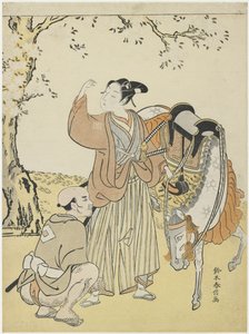 Jonge Samurai Bekijkt Kersenbloesems als een Mitate van Prins Kaoru, ca. 1767