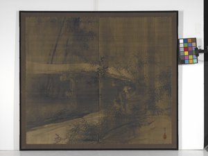 Tanuki Onder Een Brug door Suzuki Shōnen