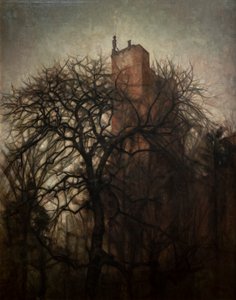 Ruïnes van het kasteel van Koldinghus door Svend Hammershöi
