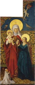 Sint-Anna met de Maagd, Kind en een Donor door Swabian master