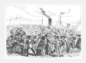 Margate, Aankomst van de echtgenotenboot, 1856