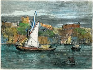 Uitzicht op Porto, Portugal, ca. 1880 door Swain