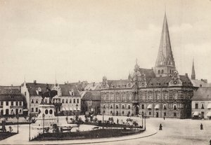Zweden: Skåne, Malmö, Stortorget en het stadhuis door Swedish Photographer