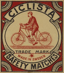 Etiket voor Ciclista veiligheidslucifers door Swedish School