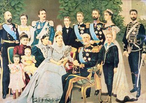 Oscar II en zijn familie, ca. 1890
