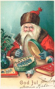 Zweedse kerstkaart (kleurenlitho)